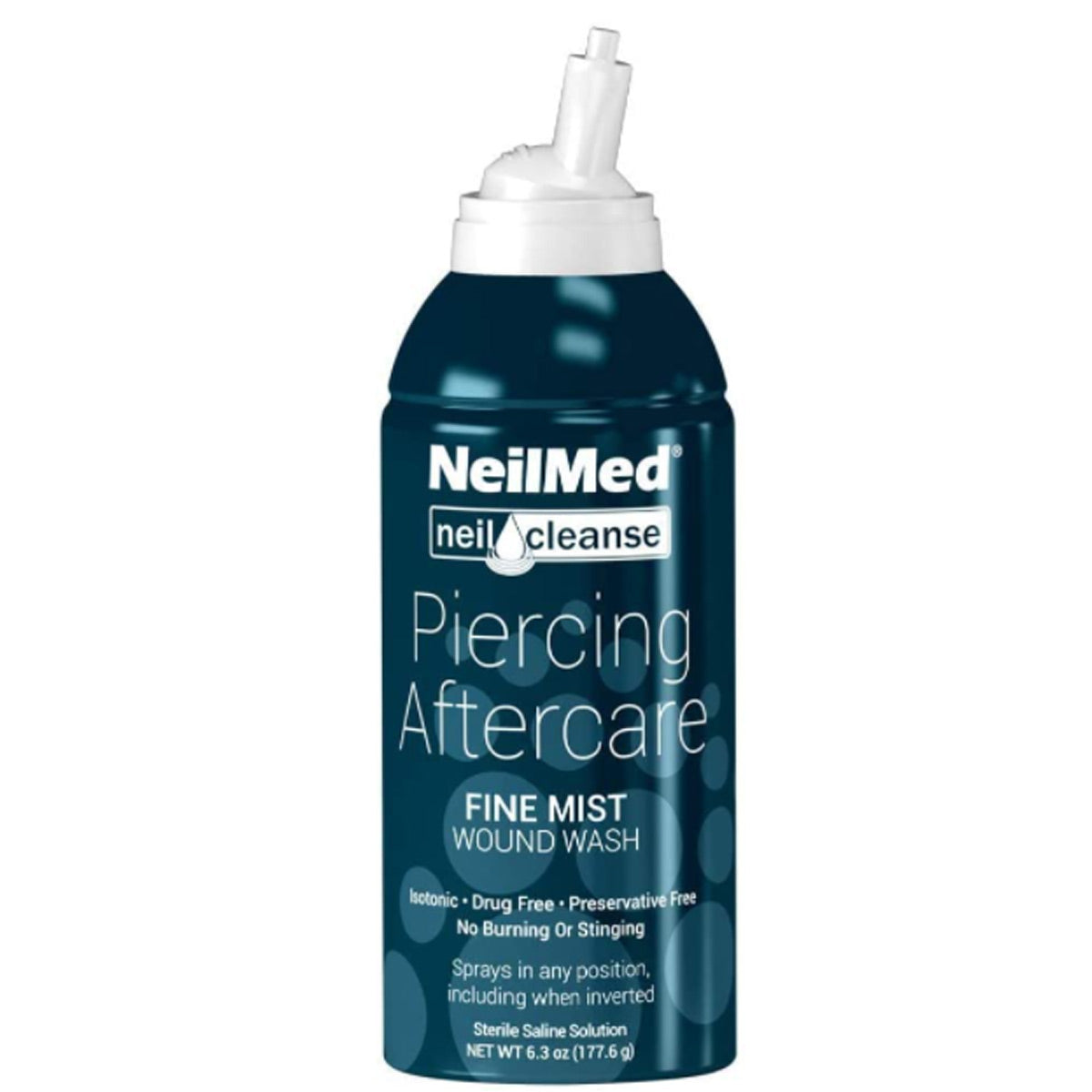 NeilMed NeilCleanse Piercing Aftercare, Fine Mist, 6.3 Fluid Ounce