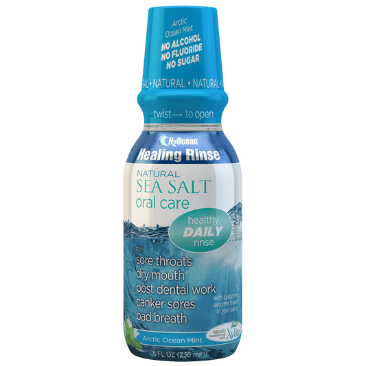 Healing Rinse Natural Sea Salt Oral Care 8oz Arctic Ocean Mint